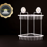 Thumbnail for Double Corner Shelf Removable Suction WHITE