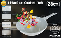 Thumbnail for KOMAN Shinewon Vinch IH Wok Wokpan 28cm Non-stick Induction Ceramic GREY