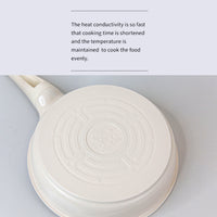 Thumbnail for Sauce Pot Frying Pan w/ a Lid Set Non-Stick Stone Induction IH Frypan 16cm IVORY