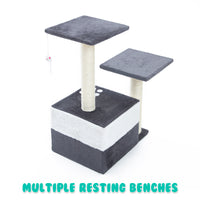 Thumbnail for Cat Tree Multi Level Scratcher MONO 69cm GREY