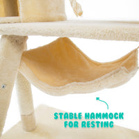 Thumbnail for Cat Tree Multi Level Scratcher MAPLE 140cm BEIGE