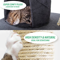 Thumbnail for Cat Tree Multi Level Scratcher MAPLE 140cm GREY