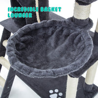 Thumbnail for Cat Tree Multi Level Scratcher MAPLE 140cm GREY