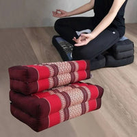 Thumbnail for 3-Fold Zafu Meditation Cushion Medium Size-RED