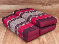 Thumbnail for 3-Fold Zafu Meditation Cushion Medium Size-RED