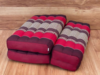 Thumbnail for 3-Fold Zafu Meditation Cushion Medium Size-RED