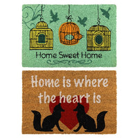 Thumbnail for YES4HOMES 2 x Doormat for Front Door Entryway Cursive Natural Coconut Coir Floor mat Outdoor 40x60cm