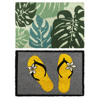 Thumbnail for YES4HOMES 2 x Doormat for Front Door Entryway Cursive Natural Coconut Coir Floor mat Outdoor 40x60cm