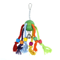 Thumbnail for YES4PETS 3 x Wood Small Hanging Swing Bird Parrot Parakeet Cockatiel Budgie Rope Toy