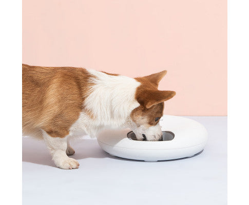 6 Meal Automatic Pet Food Dispenser with Programmable Timer - White-4