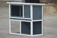 Thumbnail for YES4PETS L Double Storey Rabbit Hutch Guinea Pig Cage , Ferret cage W Pull Out Tray