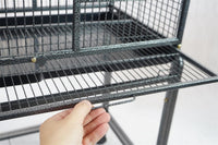 Thumbnail for YES4PETS Large Bird Budgie Cage Parrot Aviary Carrier With Stand & Wheel