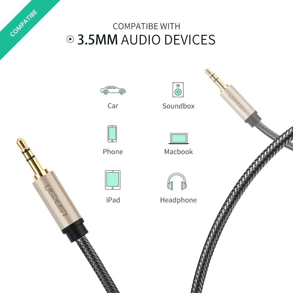 UGREEN 10605 3.5mm Male to Male Aux Stereo Cable 3M