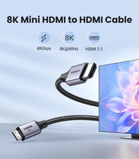 Thumbnail for UGREEN 15514 8K Mini-HDMI to HDMI Cable 1M