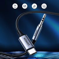Thumbnail for UGREEN 20192 USB-C to 3.5mm Male Audio Cable with Chip 1M