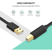 Thumbnail for UGREEN 20846 USB 2.0 Printer Cable 1M