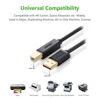 Thumbnail for UGREEN 20847 2M USB 2.0 AM To BM Printer Cable