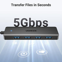 Thumbnail for UGREEN 25851 4-Port USB 3.0 Hub