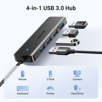 Thumbnail for UGREEN 25851 4-Port USB 3.0 Hub