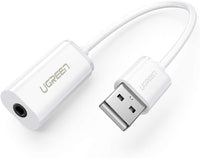 Thumbnail for UGREEN USB A Male to 3.5 mm Aux Cable (White)