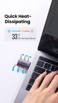 Thumbnail for UGREEN 70451 USB-C Male to DP Female Adapter Aluminium Case 4K/2K 60Hz (Dark Gray)