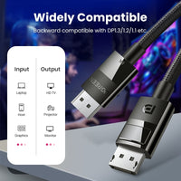 Thumbnail for UGREEN 80390 DP V1.4 Male to Male Plastic Case Braided Cable 1M