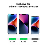 Thumbnail for UGREEN 80992 Full Coverage Privacy Tempered Glass Screen Protector with Precise-Align Applicator for iPhone 13 Pro Max / 14 Plus (1-Pack)