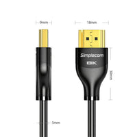 Thumbnail for Simplecom CAH510 Ultra High Speed HDMI 2.1 Cable 48Gbps 8K@60Hz Slim Flexible 1M