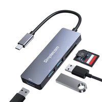 Thumbnail for Simplecom CH255 USB-C 5-in-1 Multiport Adapter 3-Port USB-A Hub with SD MicroSD Card Reader