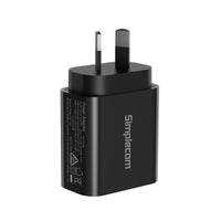 Thumbnail for Simplecom CU220 Dual Port PD 20W Fast Wall Charger USB-C + USB-A for Phone Tablet