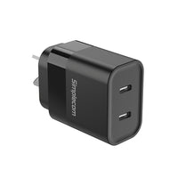 Thumbnail for Simplecom CU221 Dual USB-C Fast Wall Charger PD 20W for Phone Tablet