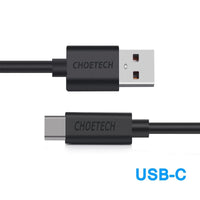 Thumbnail for CHOETECH AC0004 USB-A to USB-C Charge & Sync Cable 3M Black