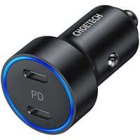 Thumbnail for CHOETECH C0054 2-Port 40W USB-C Car Charger Adapter