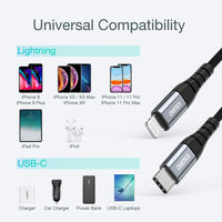 Thumbnail for CHOETECH IP0039 USB-C To iPhone MFi Certified Cable 1.2M