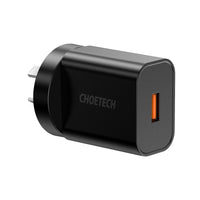 Thumbnail for CHOETECH Q5003 18W QC Quick Charger (Black)