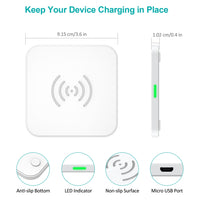 Thumbnail for CHOETECH T511-S Qi Certified 10W/7.5W Fast Wireless Charger Pad (White)