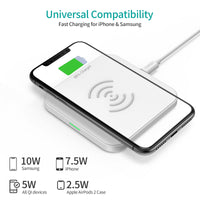 Thumbnail for CHOETECH T511-S Qi Certified 10W/7.5W Fast Wireless Charger Pad (White)