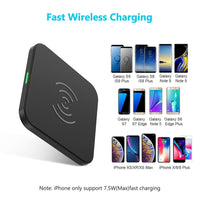 Thumbnail for CHOETECH T511S Qi Certified 10W/7.5W Fast Wireless Charger Pad