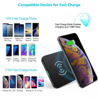 Thumbnail for CHOETECH T511S Qi Certified 10W/7.5W Fast Wireless Charger Pad