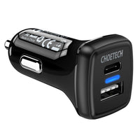 Thumbnail for Choetech TC0005 36W Quick Charge 3.0 USB Type-C Car Charger