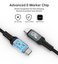 Thumbnail for CHOETECH XCC-1040 USB-C M to M 240W Super Fast Speed Gen3 Cable 1.2M