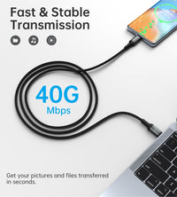 Thumbnail for CHOETECH XCC-1040 USB-C M to M 240W Super Fast Speed Gen3 Cable 1.2M