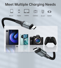 Thumbnail for CHOETECH XCC-1040 USB-C M to M 240W Super Fast Speed Gen3 Cable 1.2M