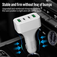 Thumbnail for 4-Port Car Charger (2 Ports PD + 2 Ports QC3.0 ) White