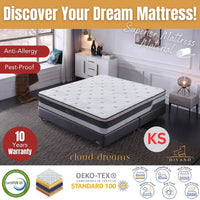 Thumbnail for Cloud Dreams King Single Pocket Spring Luxury Plush Top 28cm Mattress