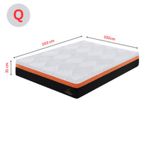 Thumbnail for Heavenly Queen Size Memory Foam Medium-Firm Feel 31cm Mattress