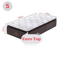 Thumbnail for Luxe Dreams Single Size 7 Zones Pocket Spring Premium Medium Feel 34cm Mattress