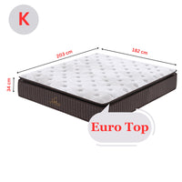 Thumbnail for Luxe Dreams King Size 7 Zones Pocket Spring Premium Medium Feel 34cm Mattress