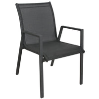 Thumbnail for Iberia 2pc Set Aluminium Outdoor Dining Table Chair Charcoal