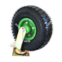 Thumbnail for 4x 10 Inch Swivel Castor Caster Pneumatic Tyres Wheels Trolley Cart Wheelbarrow